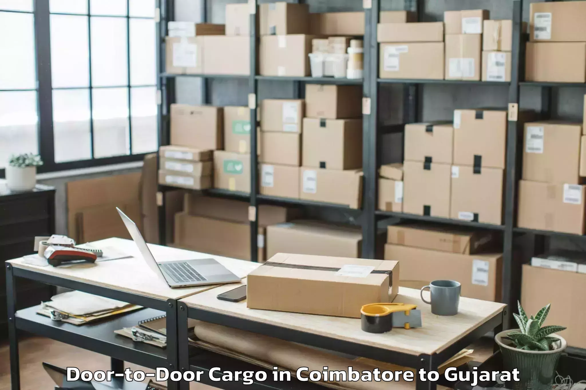 Efficient Coimbatore to Anjar Door To Door Cargo